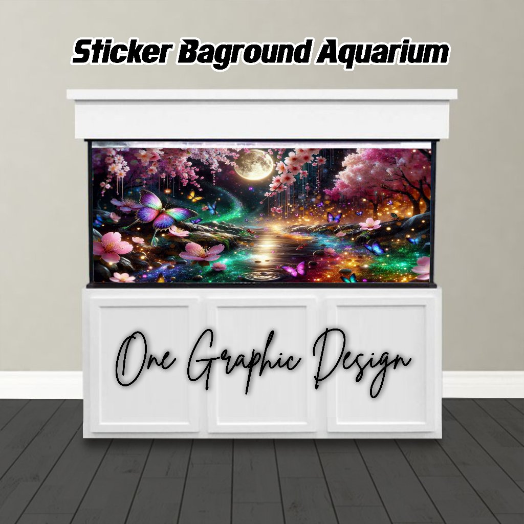 Background Aquarium, Stiker Aquarium , Wallpaper Aquarium, Aquascape, Stiker Aquarium Belakang