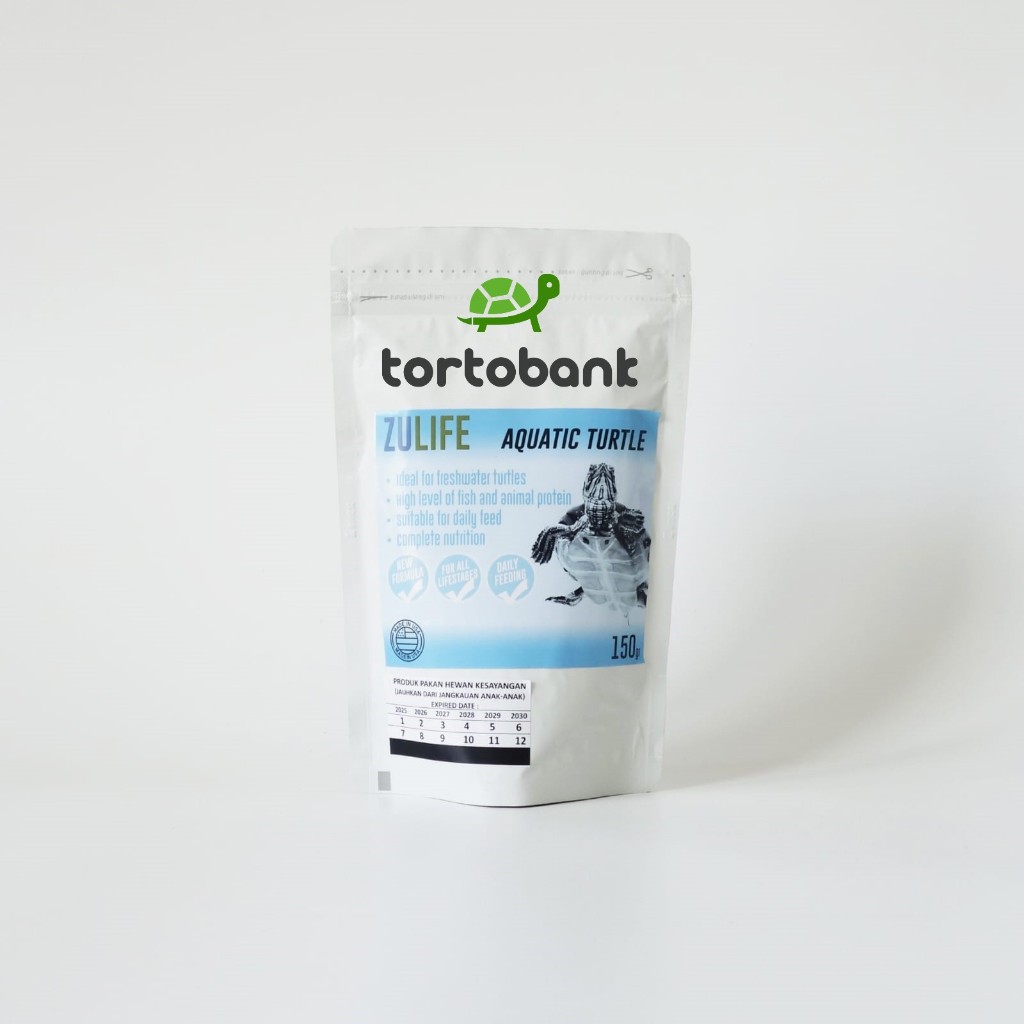 ZULIFE AQUATIC TURTLE DIET 150 GRAM - TURTLE FOOD - MAKANAN KURA AIR PELET KURA AIR - PELET KURA BRA