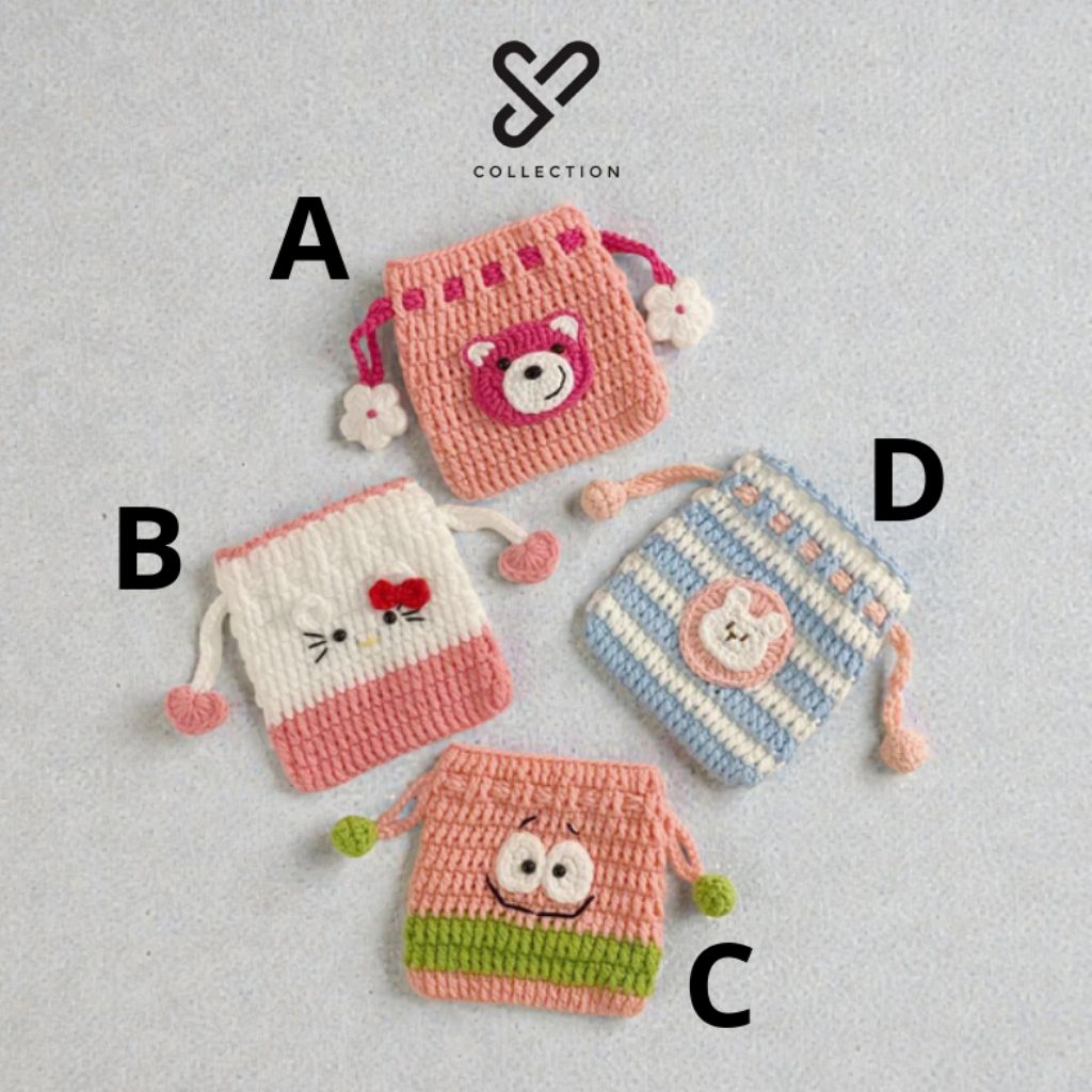 (KATALOG POUCH 1‼️) MINI POUCH CROCHET | KANTONG KOIN RAJUT | HANDMADE PRE-ORDER