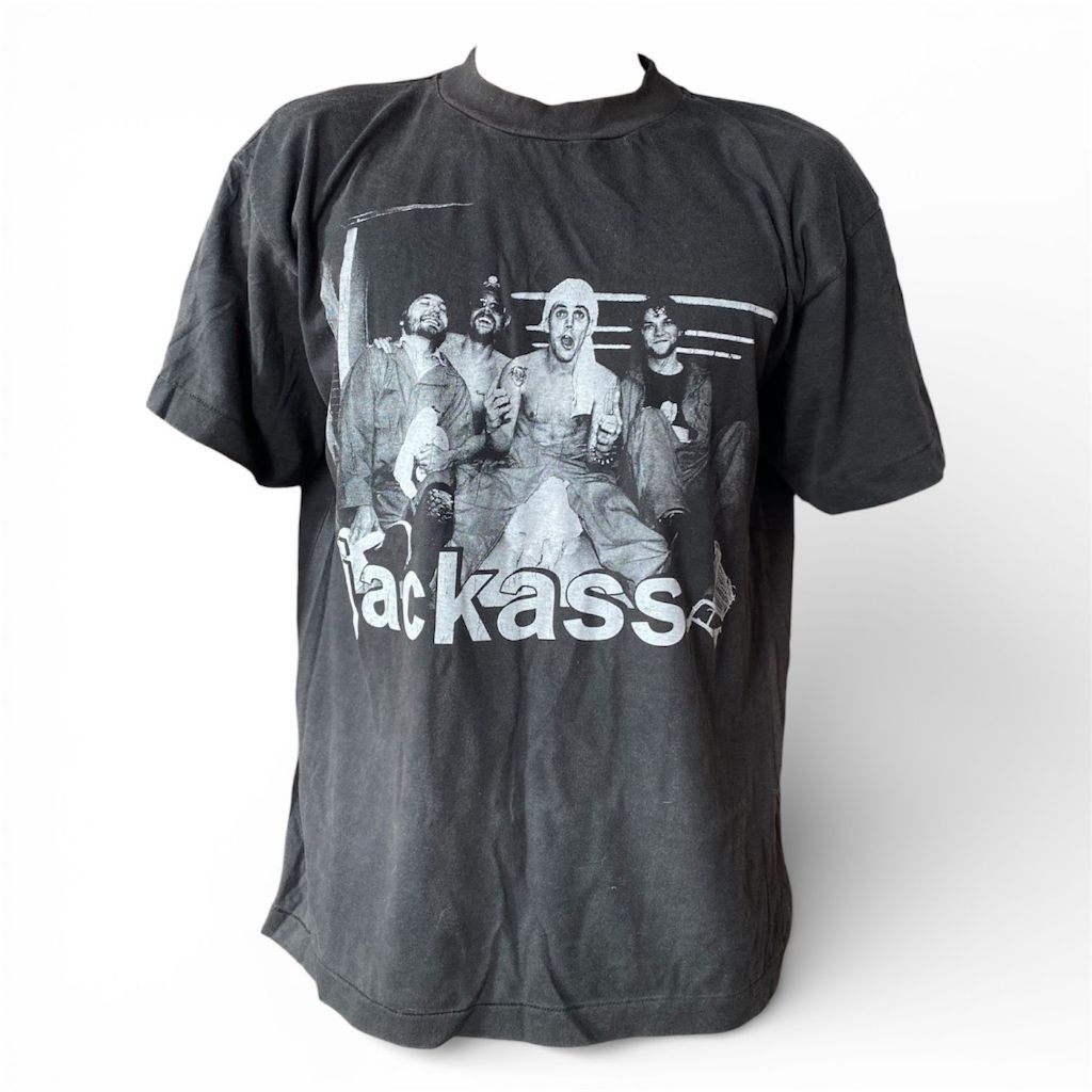JACKASS MTV TSHIRTS MOVIE VINTAGE STYLE KAOS HITAM FADED BOOTLEG BY STUTTER LEGACY
