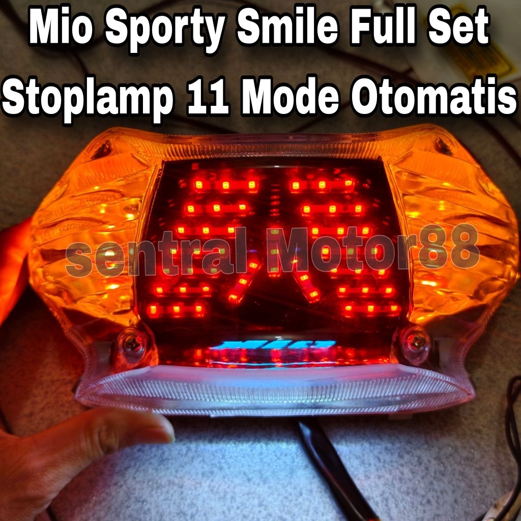 Stoplamp Full Set Custom Running Motor Mio Sporty Mio Smile Mio Lama Lampu Stop Belakang Variasi Mod