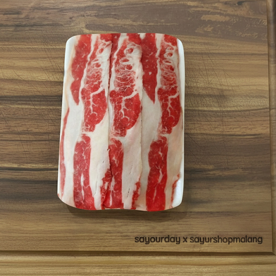 Daging Slice Mix Fat 500gr / Beef Slice Mix Fat 500gr / Daging Sapi Slice 500gr - Sayur Segar Instan