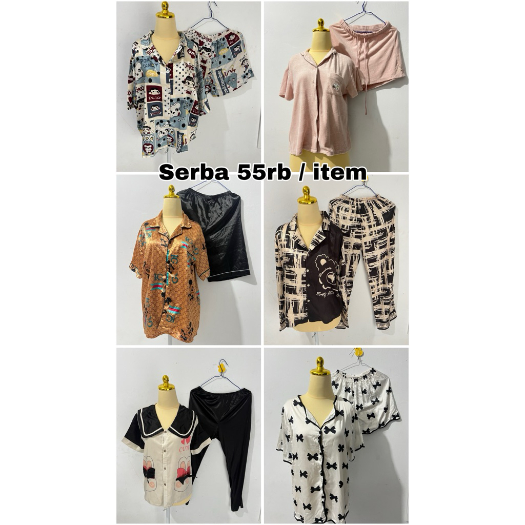 Preloved Piyama / Preloved Baju tidur / Piyama Satin / Pl baju tidur