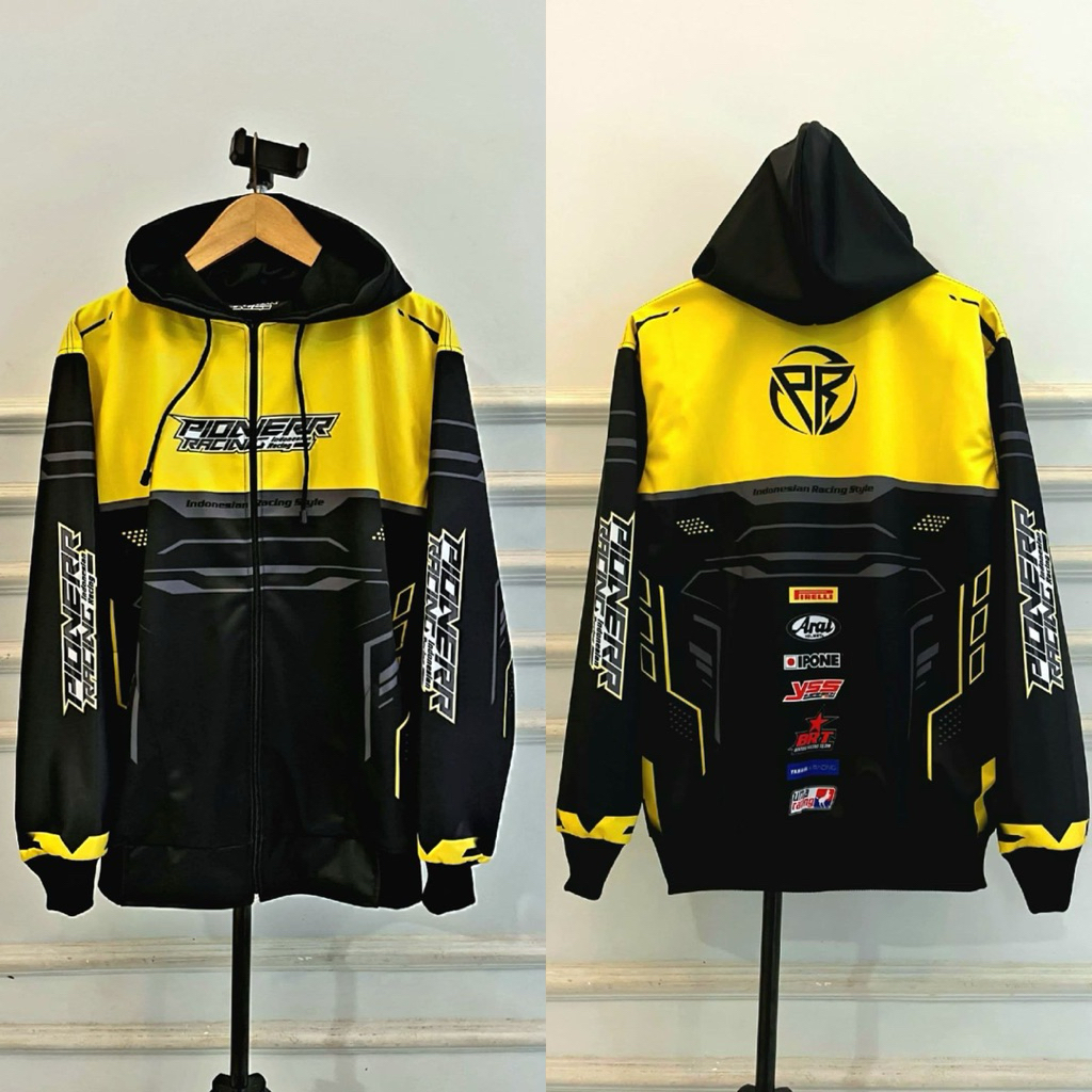 PIONERR RACING - jaket racing terbaru - jaket sunmoori - jaket racing balap full printing motif terb
