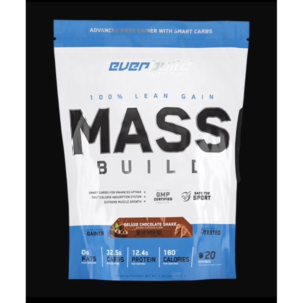 MASS BUILD MASSBUILD EVERBUILD LEAN GAINER  BPOM HALAL 2,2 LBS 2 lbs lb mass gainer