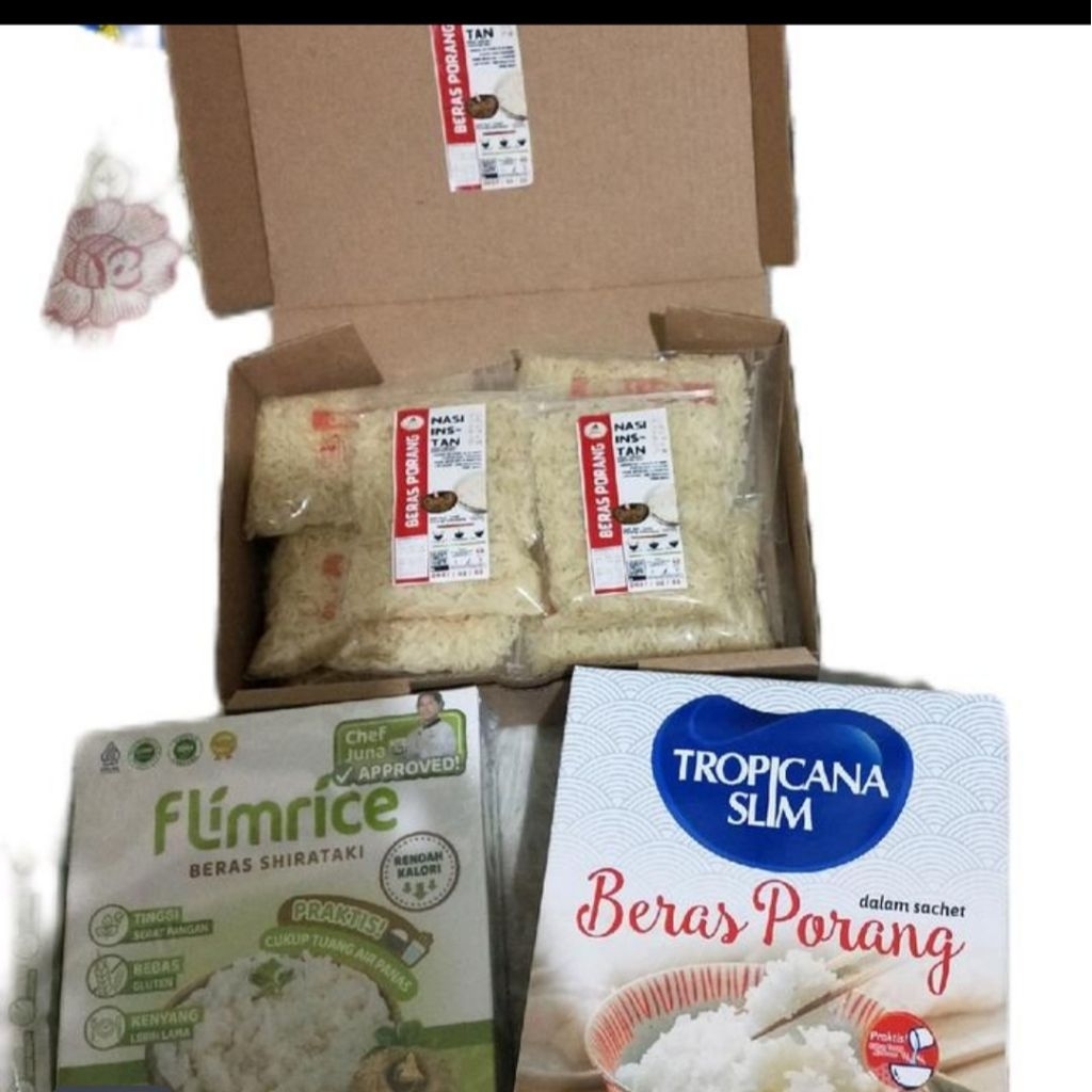 TROPICANA SLIM  Beras Porang / FLIMRICE Shirataki Rice / Konjac Rice DEPOT BUMBU  Nasi Porang Instan