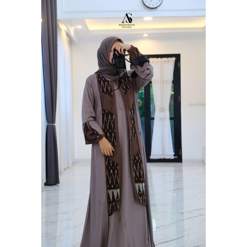 ANJANI STORE GAMIS TWILL ETNIK NUDE