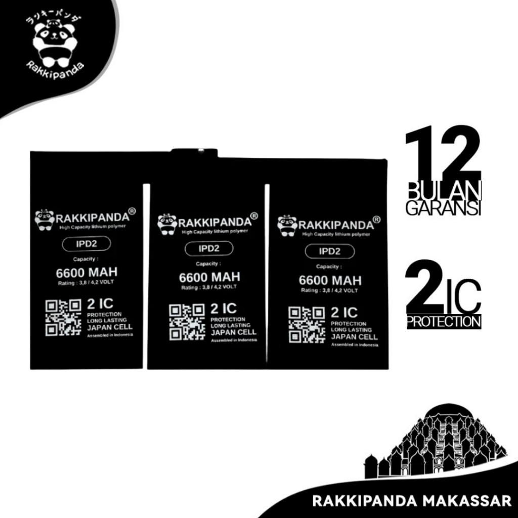 Baterai Rakkipanda iPad 2 A1395 / A1396 / A1397 Bergaransi Battery