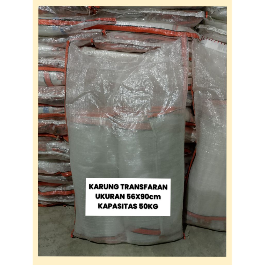 (KARUNG TRANSPARAN) kapasitas 50kg
