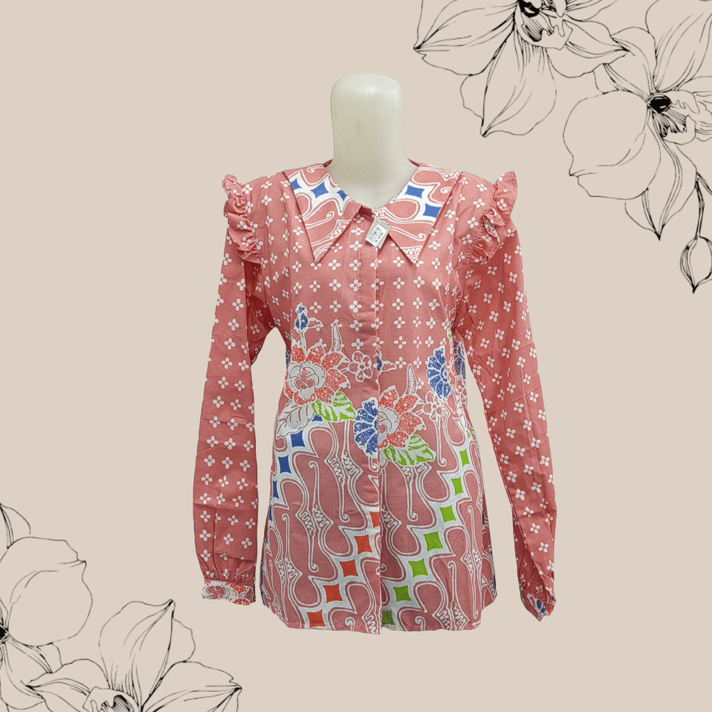 Batik Kemeja Wanita Lengan Panjang
