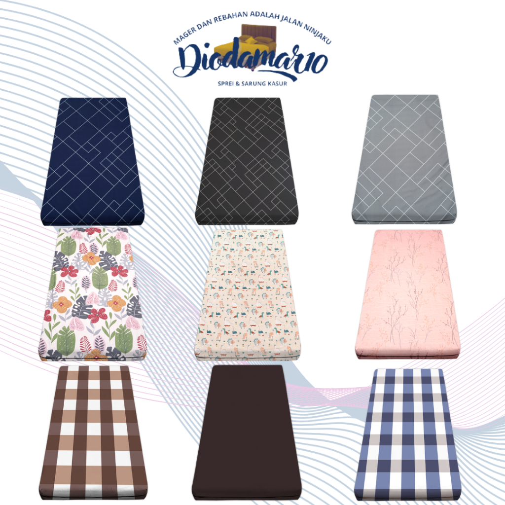 Sprei Sarung Kasur Resleting 80x180x5 | 80x180x10 | 80x180x15 | 80x180x20