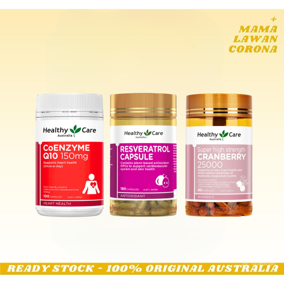 Healthy Care Coenzyme Q10 150mg 100 Capsules Co-Enzyme 150 mg 180 Kapsul Co Enzyme CoQ10 High Potenc