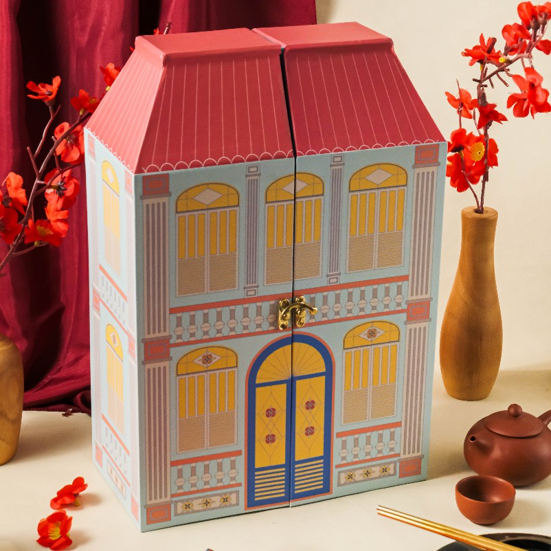 Hardbox / Box / Kotak Hampers Imlek - Kotak Hampers Chinese New Year - Lotus Moon Box