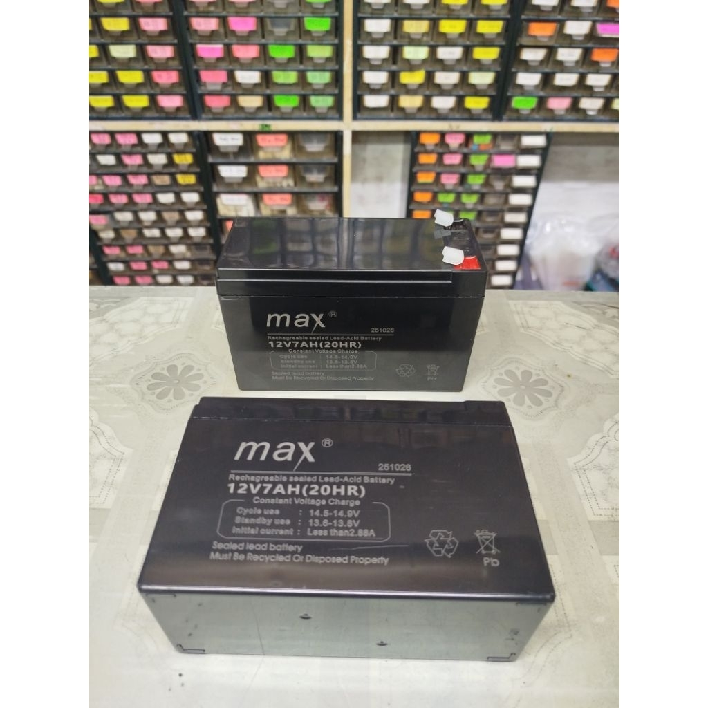 Accu 12volt 7ampere aki baterai kering 12v 7a 20hr max