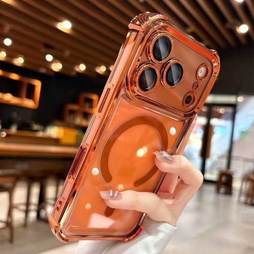 magsafe case Luxury Plating Airbag Acrylic Clear Phone Case for iPhone 17ProMax 17 Air Pro ProMax Tr