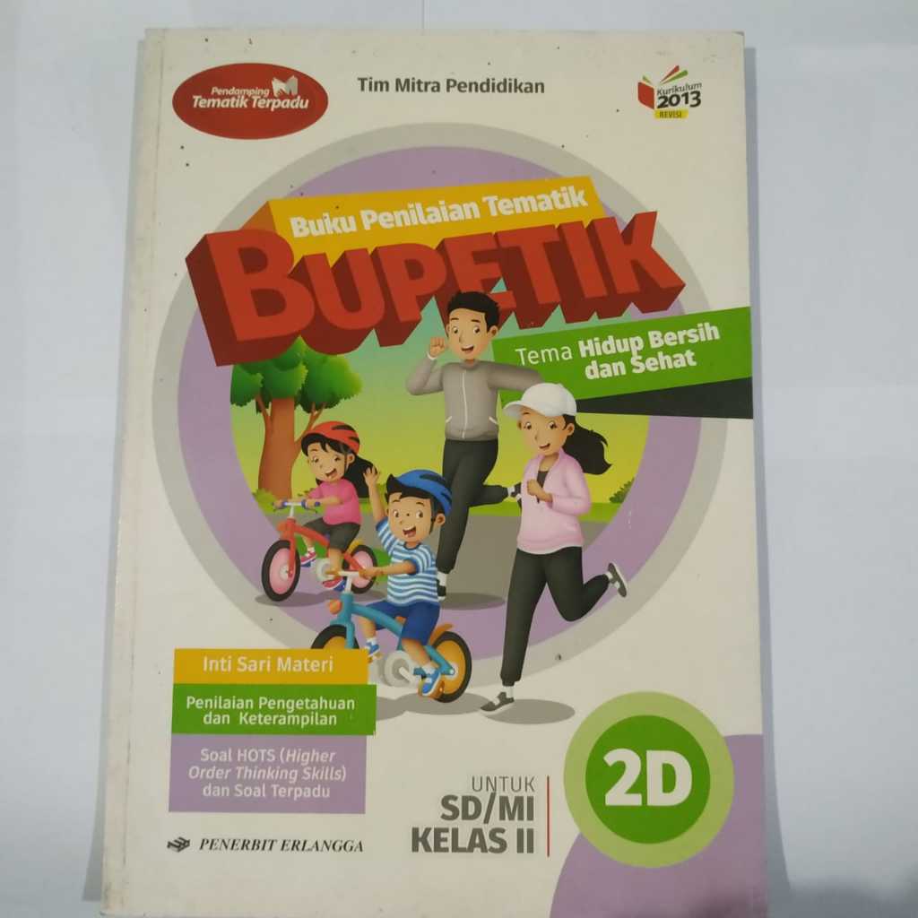 Buku Obral BUPETIK Buku Penilaian Tematik Tema Hidup Bersih dan Sehat 2D untuk SD/MI kelas II kuriku