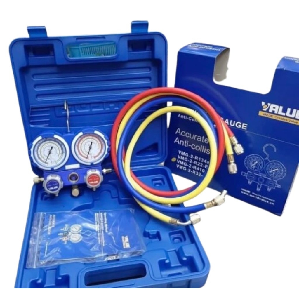 new MANIFOLD DOUBLE SET R410 VALUE | MANIFOLD DOUBLE R410A VALUE VMG-2-R410A-B / MANIFOLD VALUE R410