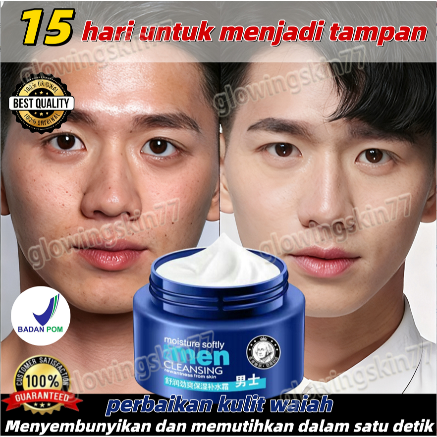 Cream Wajah Pria Pemutih Krim Pelembab Hidrasi Pria 120g Anti Kerut Pelembab Kulit Kering Krim Kerut