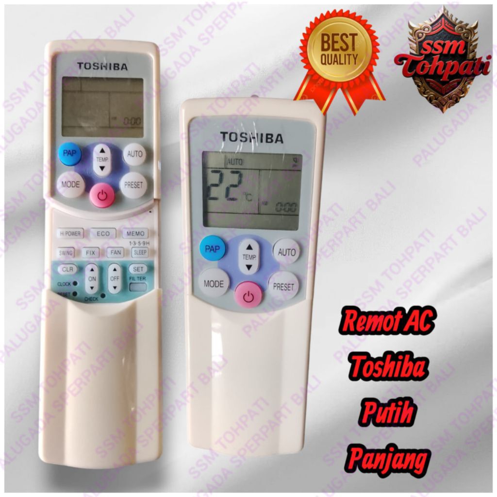 REMOT AC TOSHIBA PUTIH PANJANG | REMOT AC TOSHIBA