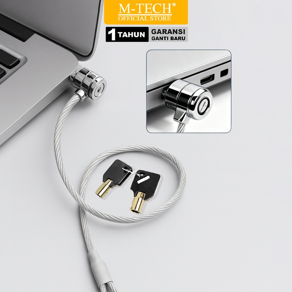 Kunci Pengaman Laptop dan Notebook dengan Kabel Security Lock Anti Maling