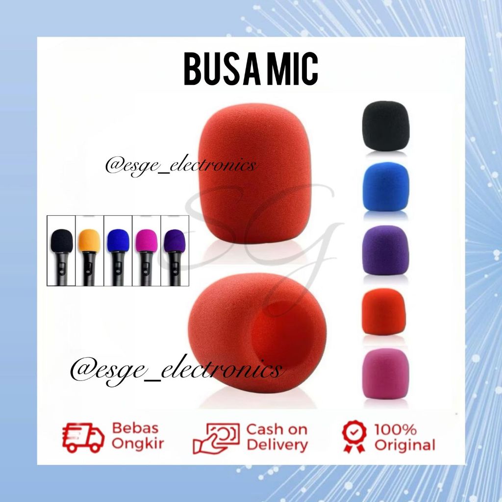 ORIGINAL SPON MIC BUSA MIC SPONGE MIC PENUTUP MIC COVER MIC