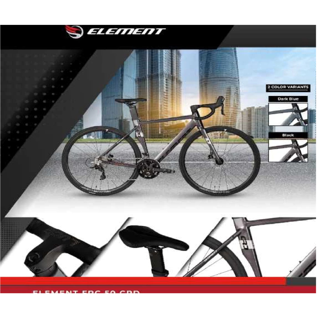 ELEMENT Sepeda Roadbike FRC 50 CRD Alloy 20 Speed Hidrolik