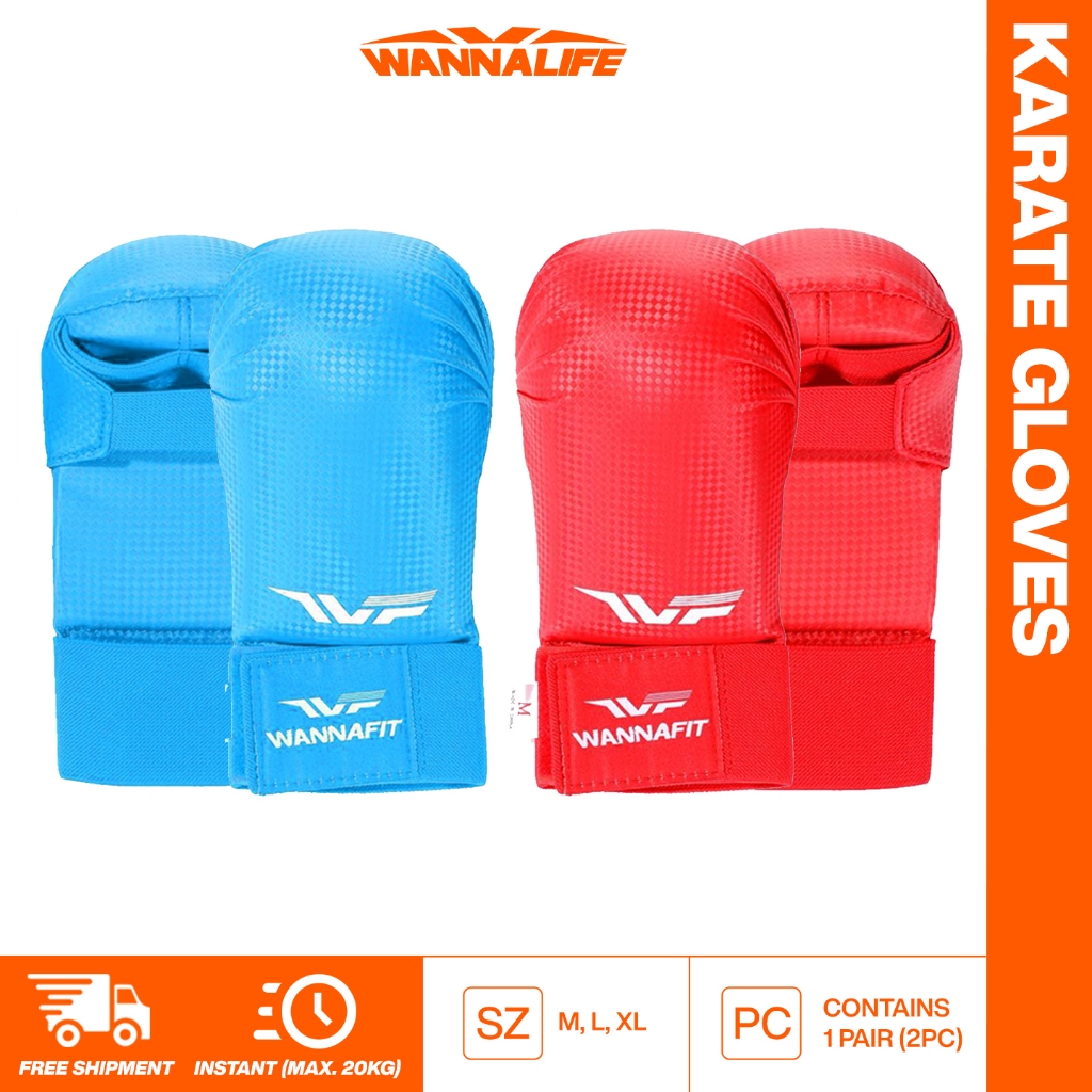 WANNALIFE Sarung Tangan Karate | Gloves Karate | Perlengkapan Tinju & MMa