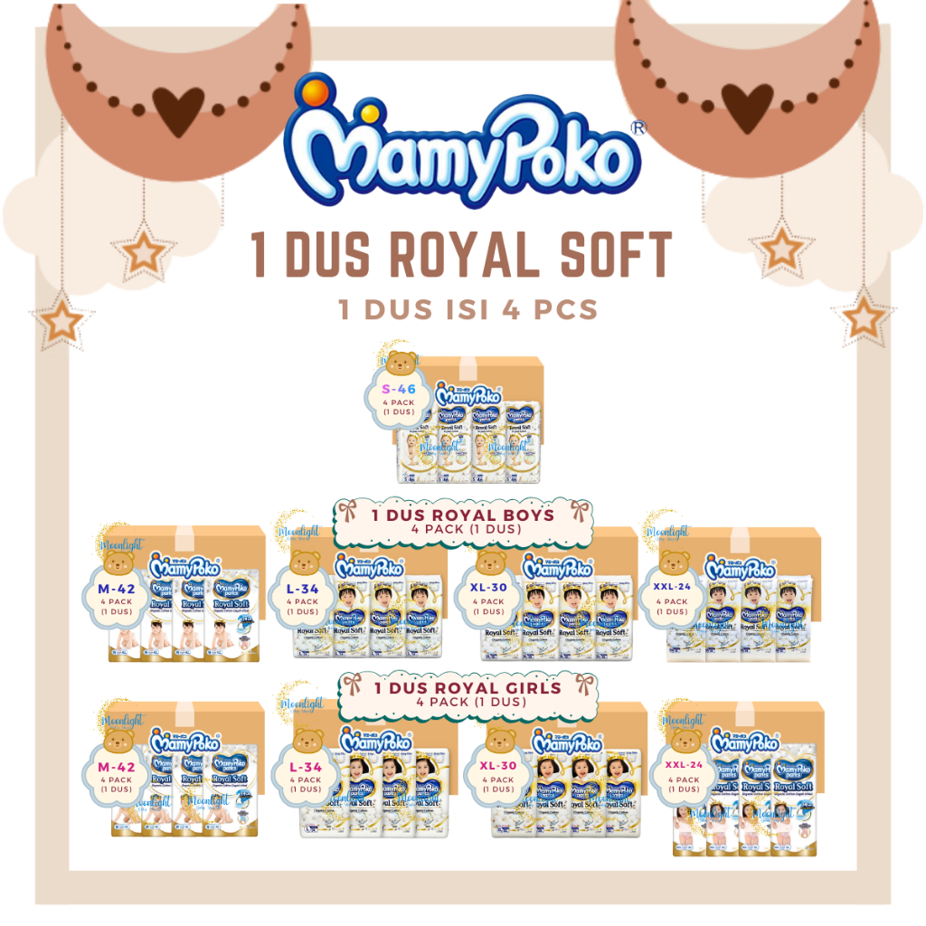 Grosir Kita80 - [1 DUS] MamyPoko Pants Royal Soft Super Jumbo Exlusive Pack Milkshop - Boys Girls
