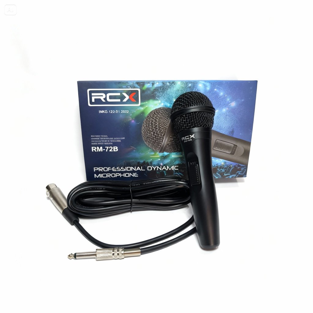 Microphone Kabel RCX RM-72B Original – Mic Dynamic Profesional Karaoke & Pidato | XLR 3 pin