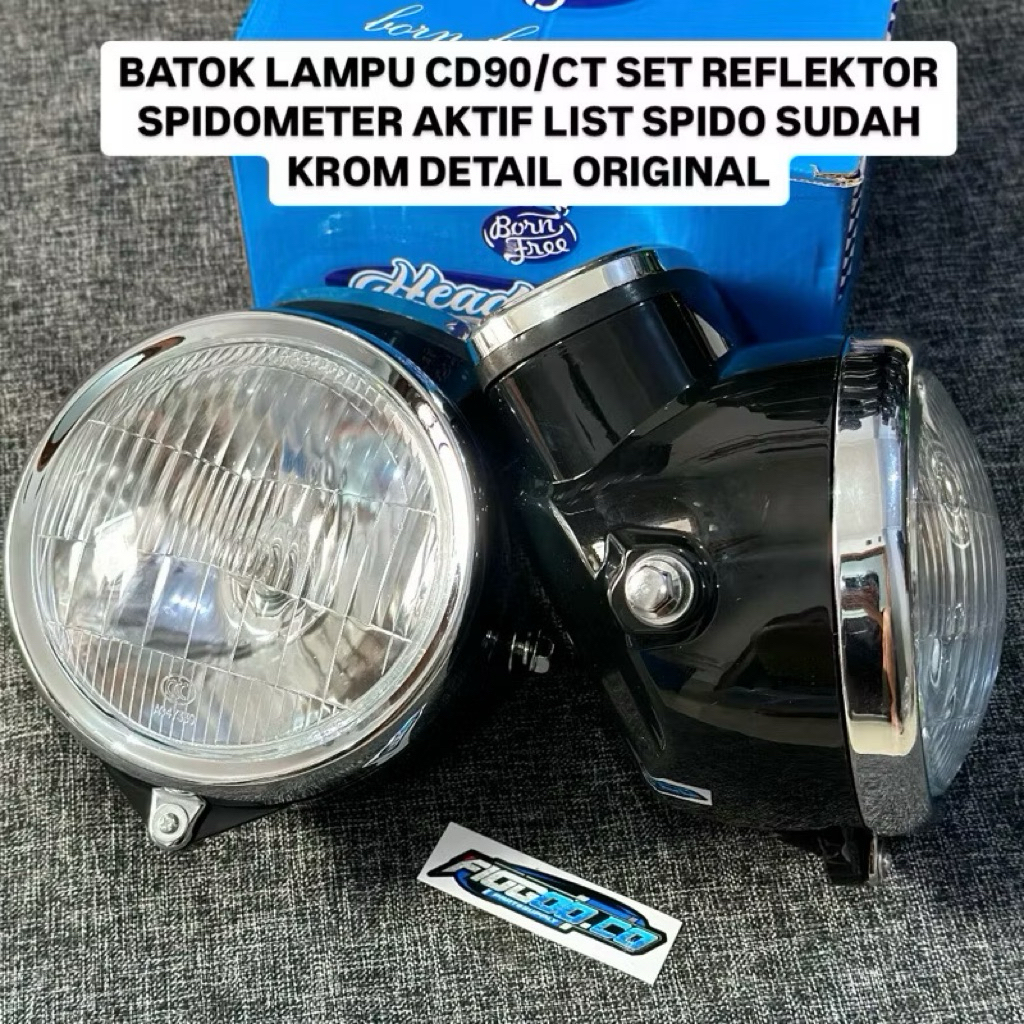 BATOK LAMPU CD 90 SET SPEEDO FUNGSI SET BILED SET MINILASER REFLEKTOR SET BATOK MODEL CD90 LIST CROM