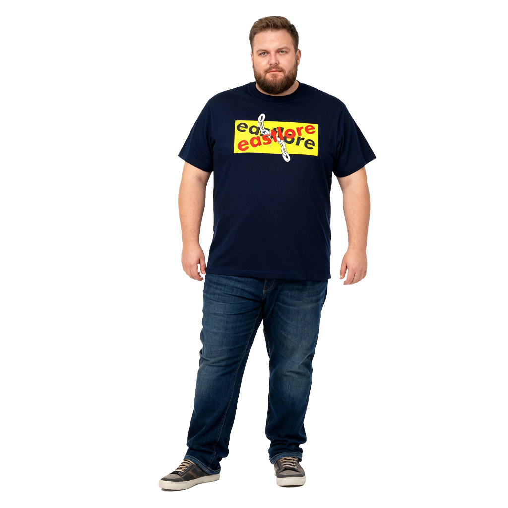 Eastlore Box Chain Tee Bigsize Original - Kaos Pria Jumbo Size Branded