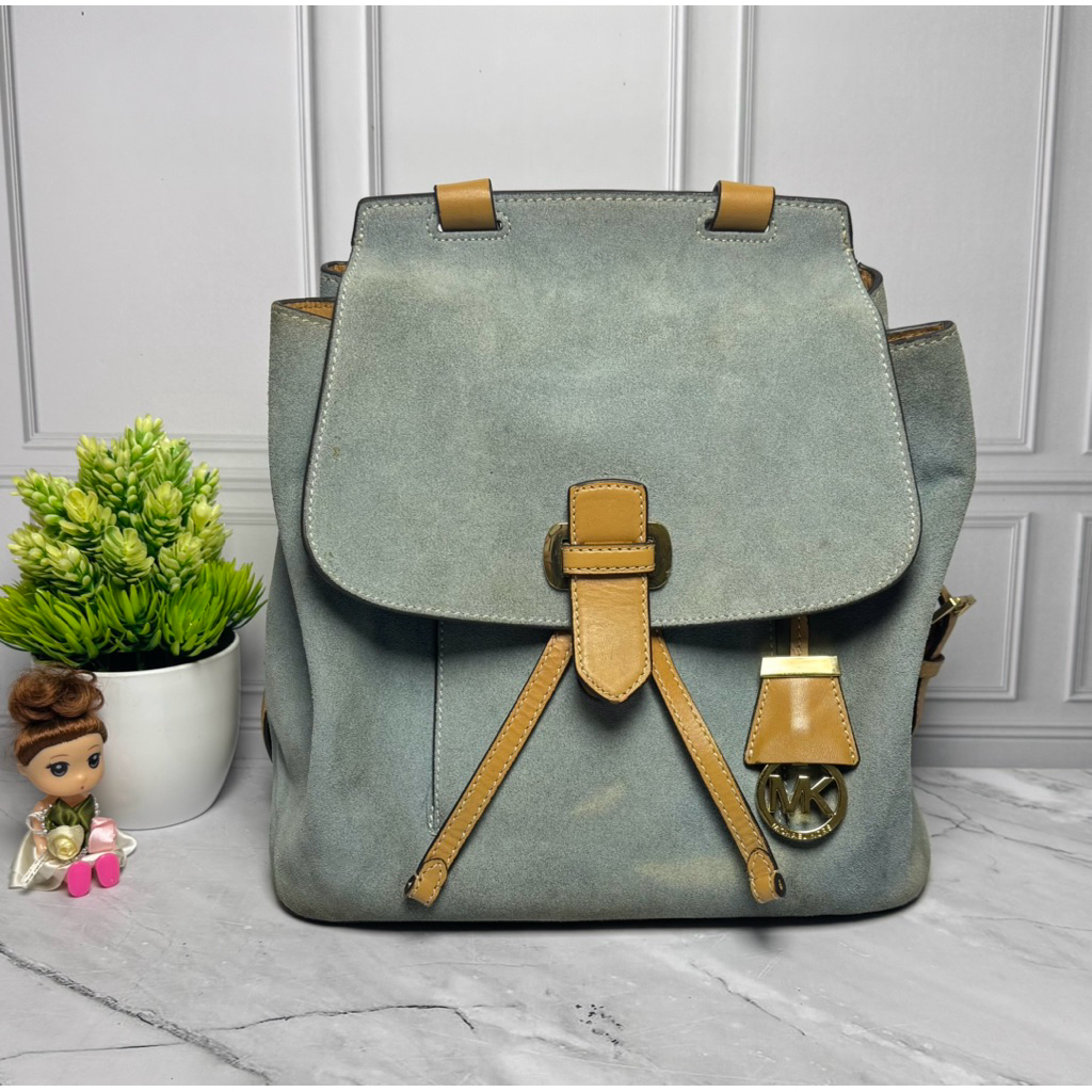 Tas Ransel Preloved/Second Emkong ~ MK Romy Suede Backpack