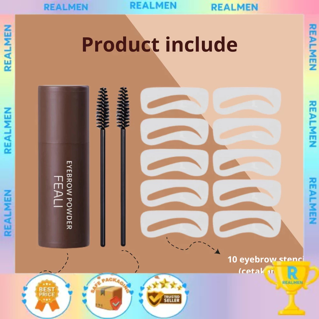 FEALI Eyebrow Powder Cetakan Alis Instan / Eyebrow Stamp / Alis Stempel Alis / Waterproof dan dapat 