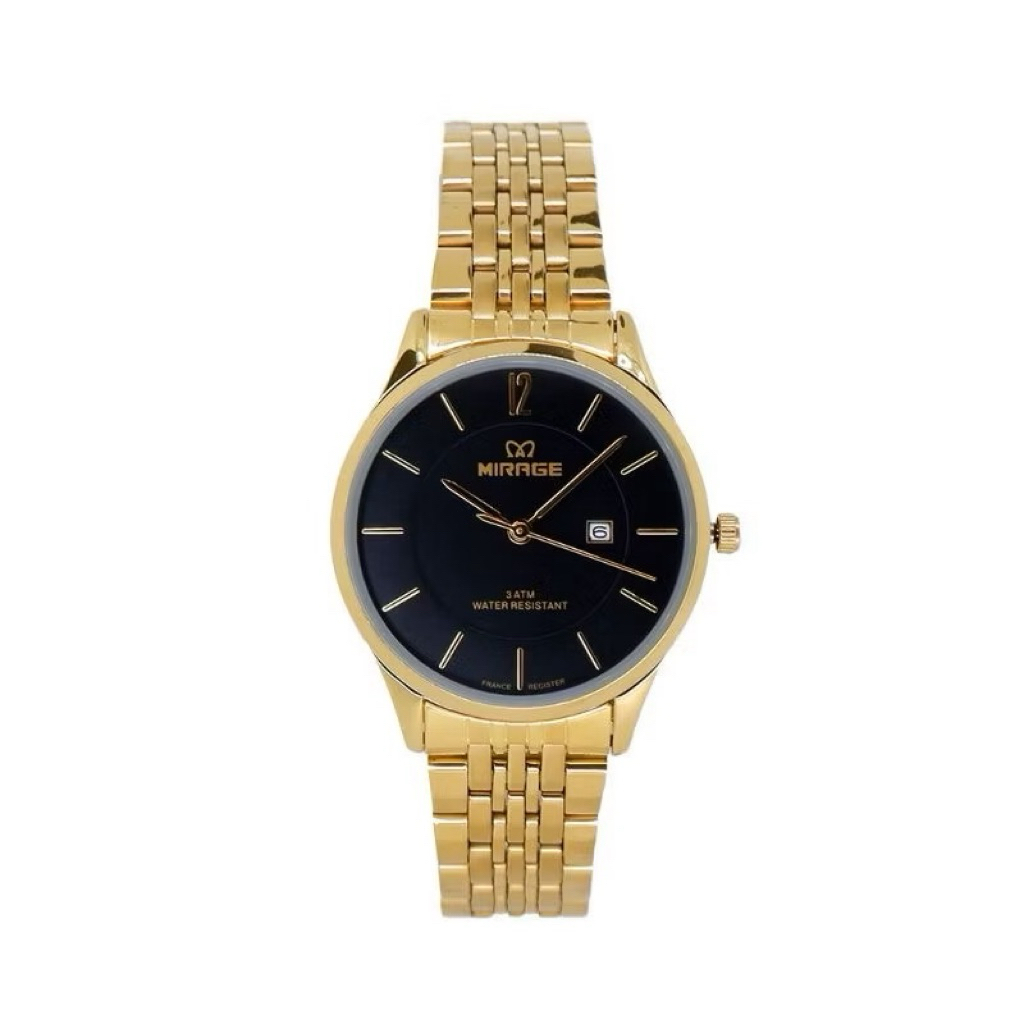 jam tangan Mirage Wanita Analog gold 8647