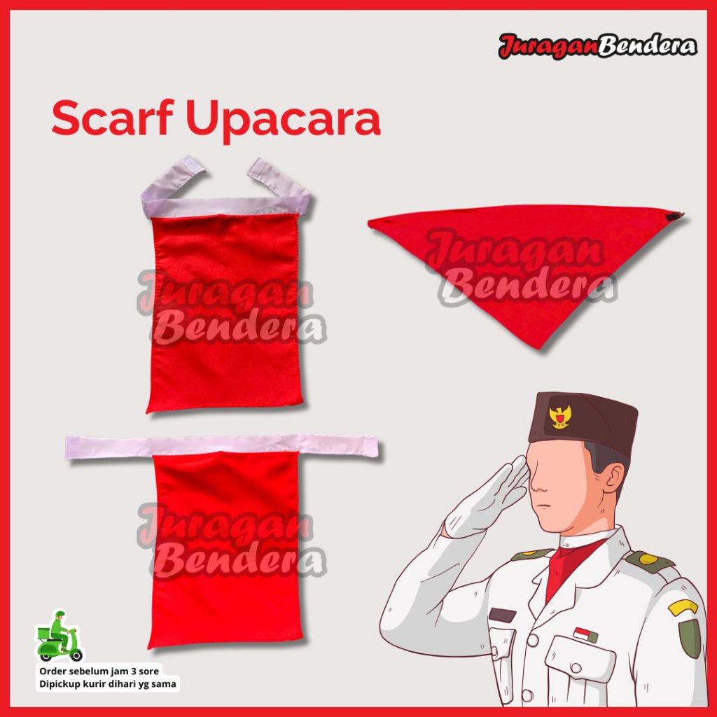 Scarf Paskibra / Hasduk Upacara / Slayer Paskibra / Syal Upacara
