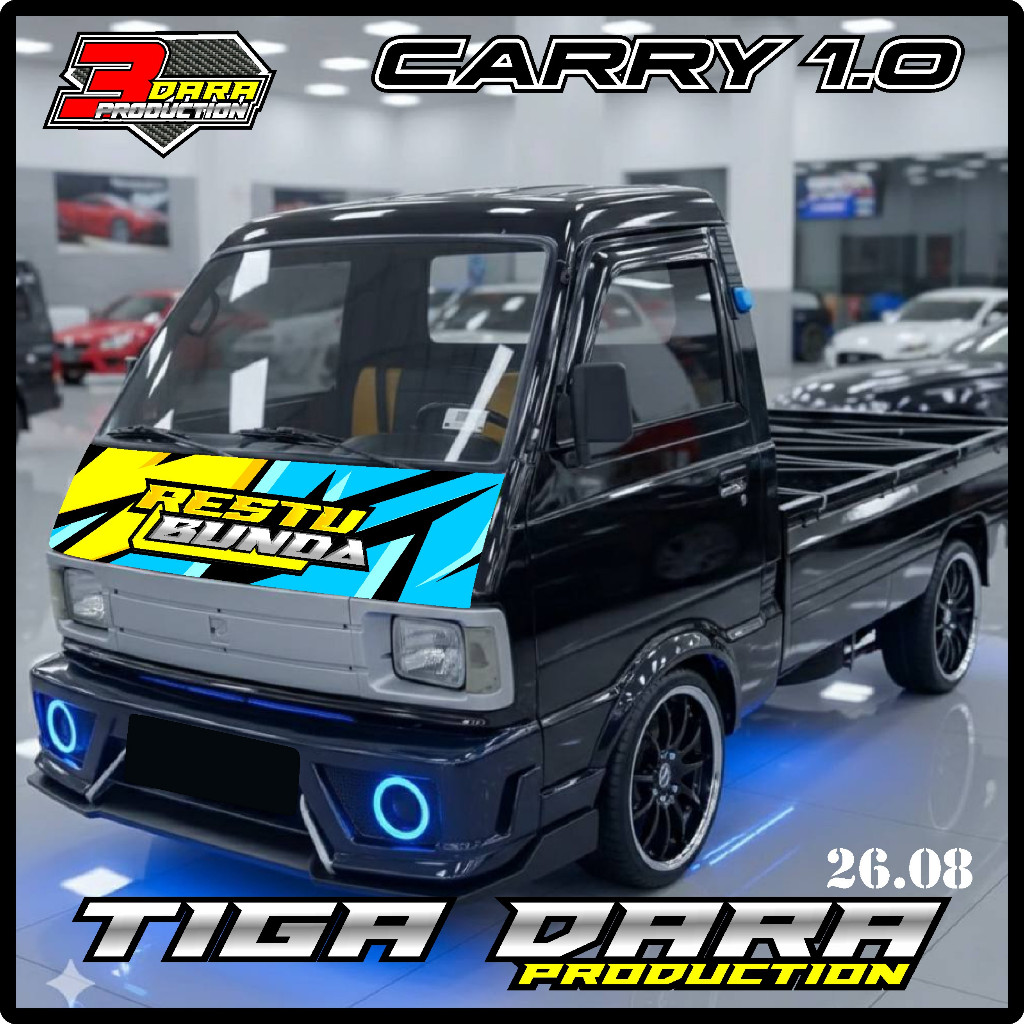 STICKER DECAL KABIN DEPAN MOBIL CARRY1.0 PICK UP,BEBAS REQUEST KD 26.08