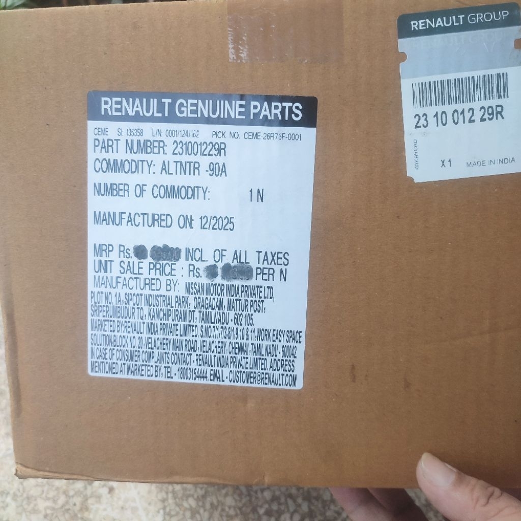 alternator renault triber