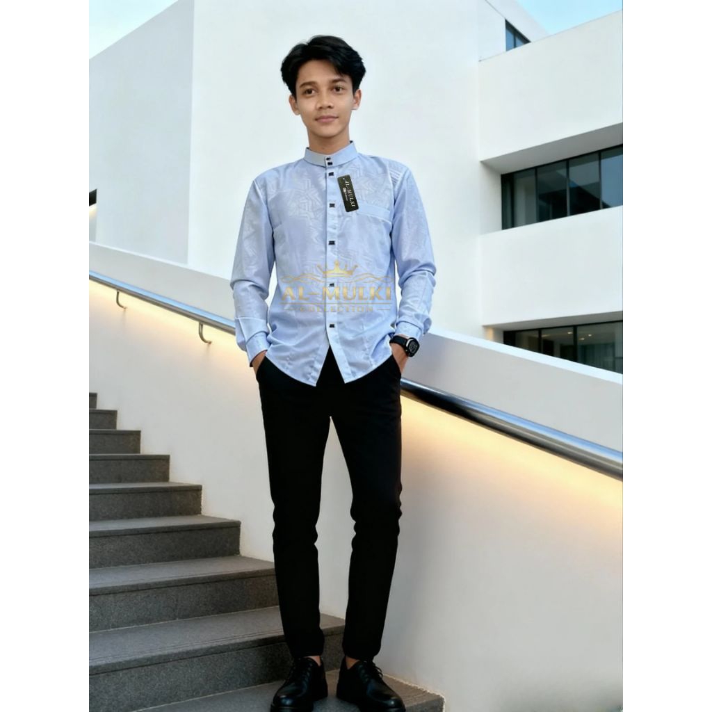 Koko Sultan Pria Cotton Embos Premium – Adem & Mewah Warna Putih