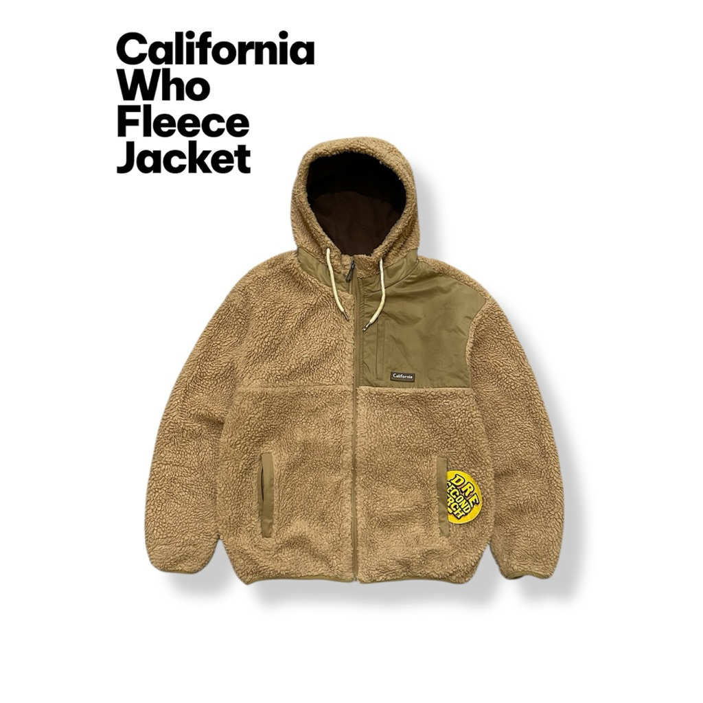 California Who.au Fleece tebal dan hangat jket Original size M