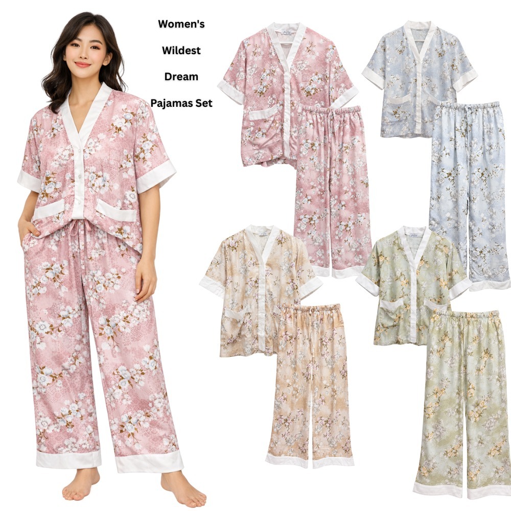 Set Pajamas Wanita Lengan Pendek (IMP59 WILDEST PAJAMAS SET)