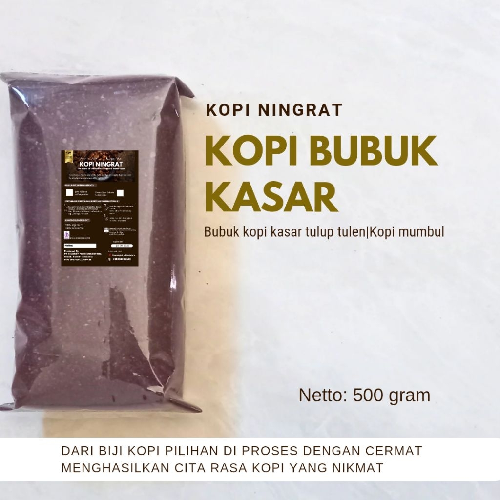 bubuk kopi kasar 500gram |Ningrat bubuk kopi tulup/kopi bubuk robustadampit|kopi tulen