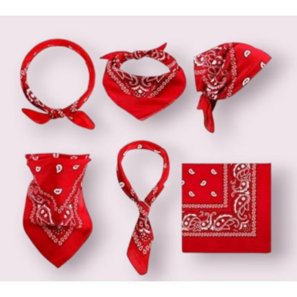 Slayer merah Slayer batik merah slayer persegi slayer katun scarf merah scarf batik