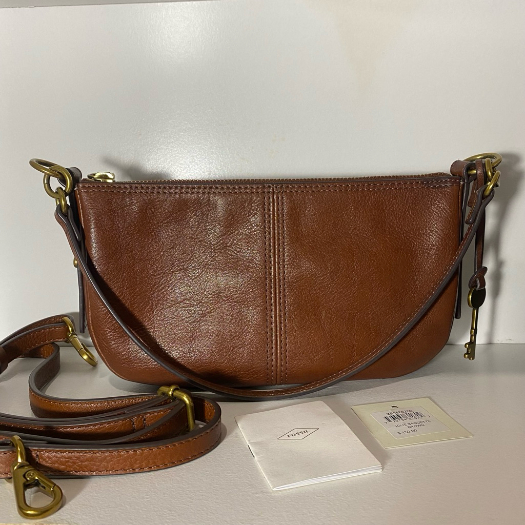 Preloved Fossil Jolie Baguette Bag Brown