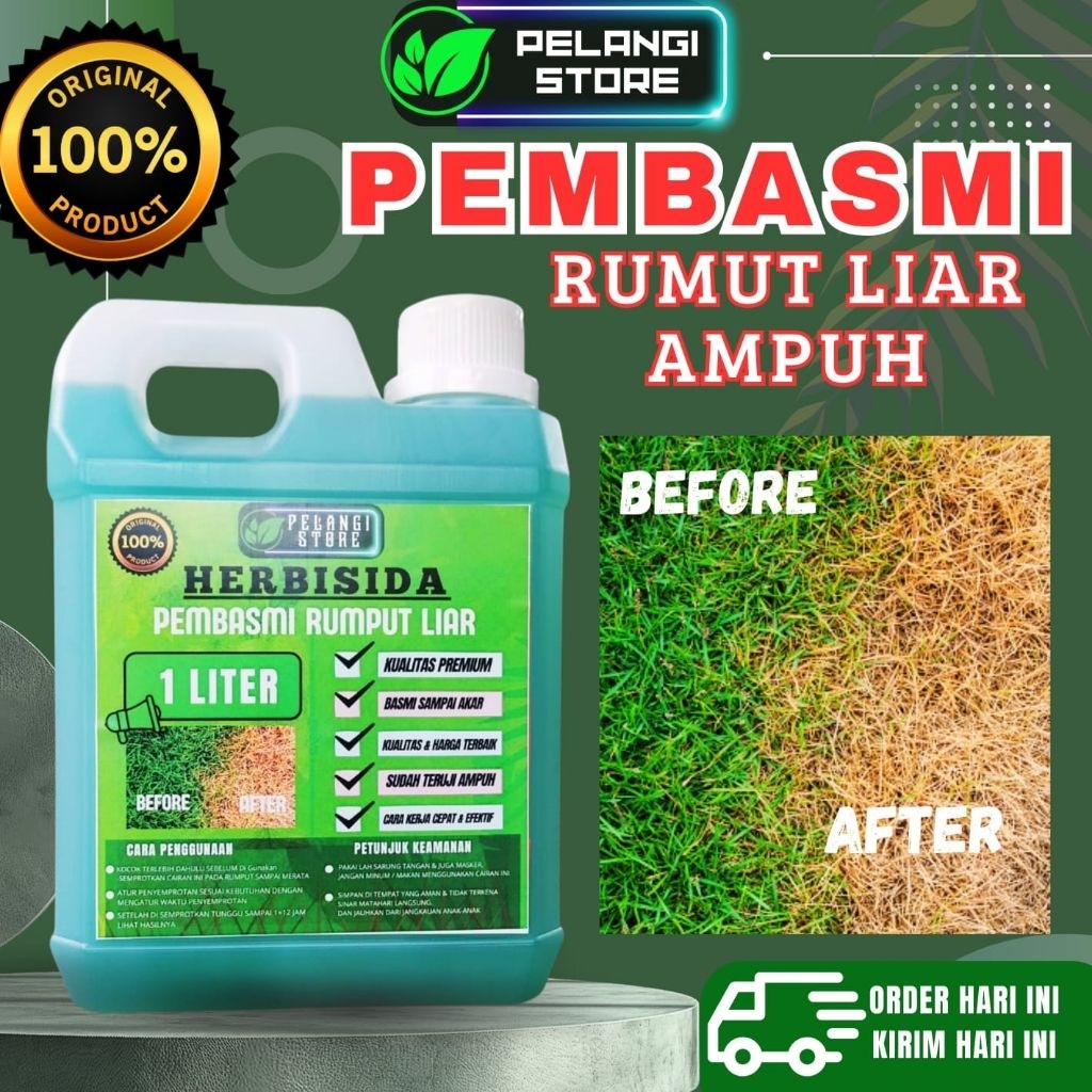 Cairan Pembasmi Rumput Liar 1 liter 100% ampuh membunuh rumput liar