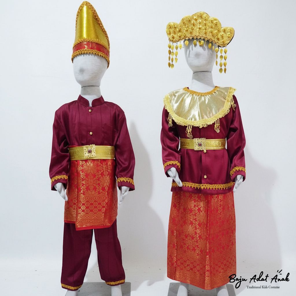 BAJU ADAT PALEMBANG ANAK PEREMPUAN | BAJU ADAT PALEMBANG ANAK LAKI-LAKI| BAJU TRADISIONAL PALEMBANG 
