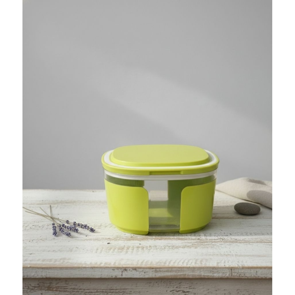 Preloved Toples Window Canister Tupperware Warna Hijau 700ml