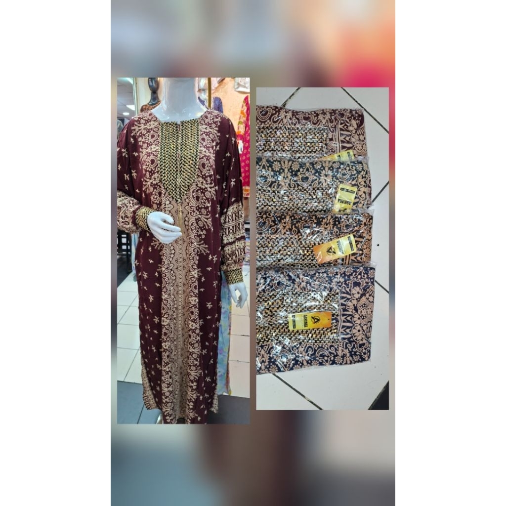 KAFTAN RENDA KAFTAN WANITA JUMBO KAFTAN RAYON JUMBO DASTER KALONG BAJU KAFTAN GAMIS RAYON JUMBO