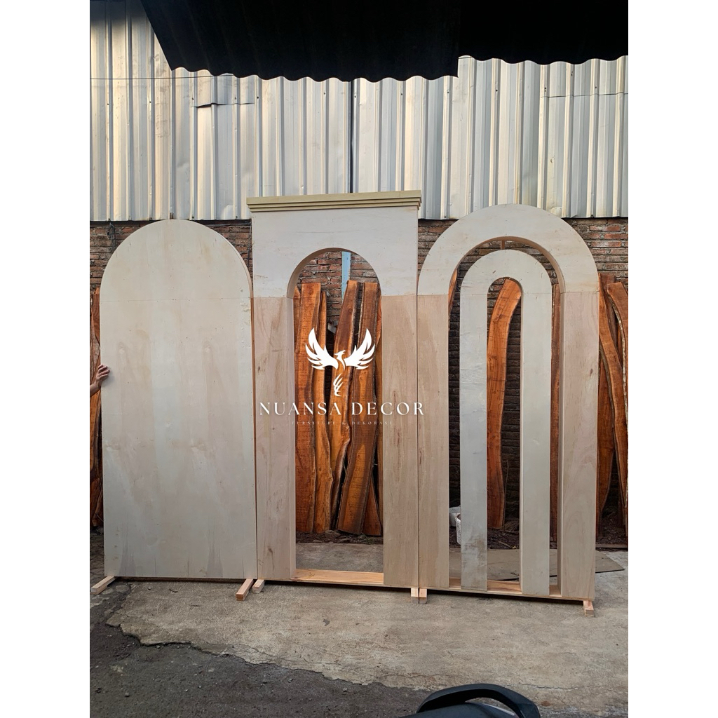 Pelaminan Backdrop/ pelaminan triplek rangka kayu/ Pelaminan Terbaru