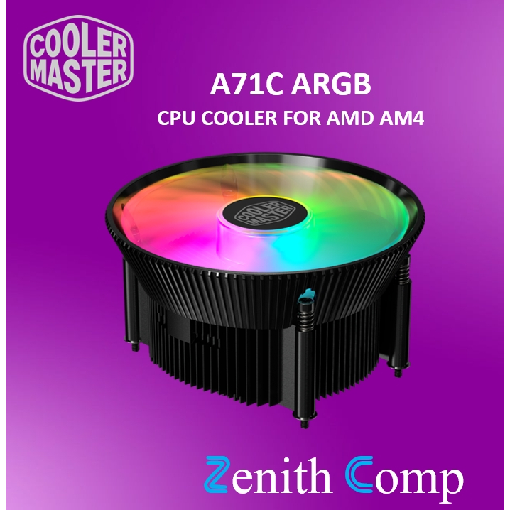 CPU Cooler COOLER MASTER A71C ARGB, Support AMD AM4