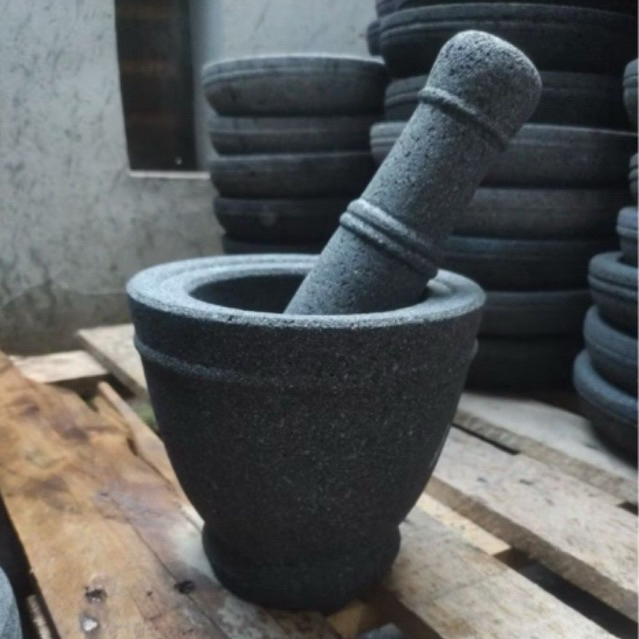 Lumpang batu asli 12 cm